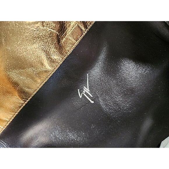 Vintage Giuseppe Zanotti Silver 5' Stiletto Knee High Leather Go-Go Boots 40 - Picture 8 of 9